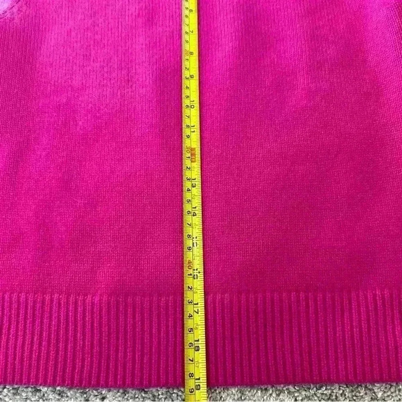CO Women's V-Neck Sweater in Vibrant Pink - Picture 8 of 11